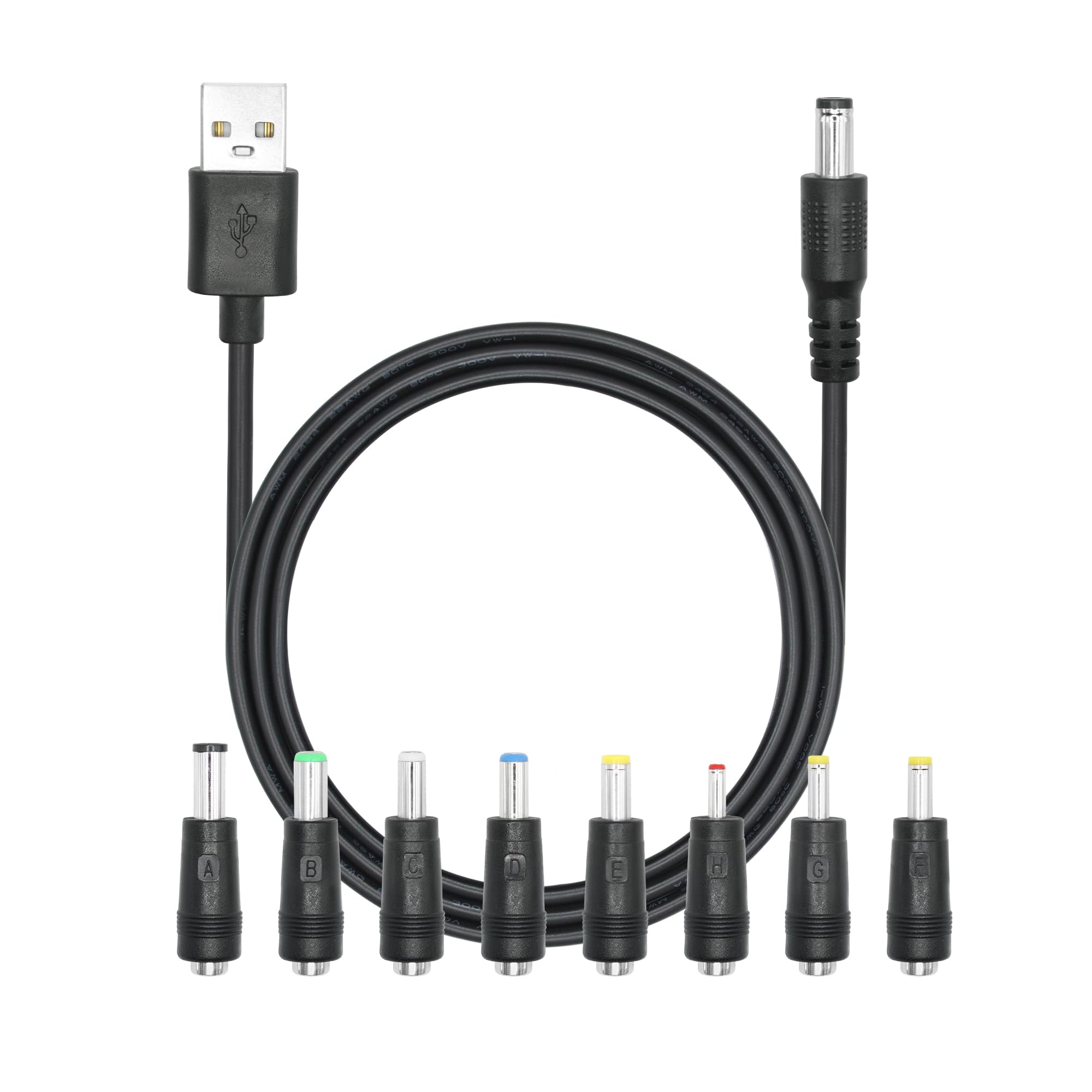 Amazon.com : USB to DC 5.5 x 2.1mm Power Cord 1M/3FT, 5V USB 2.0 A